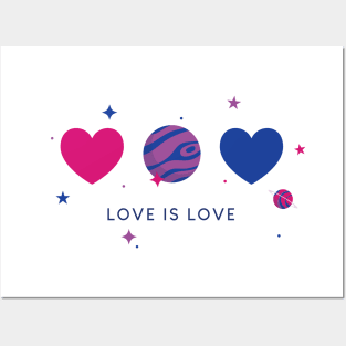 Bisexual pride hearts Posters and Art